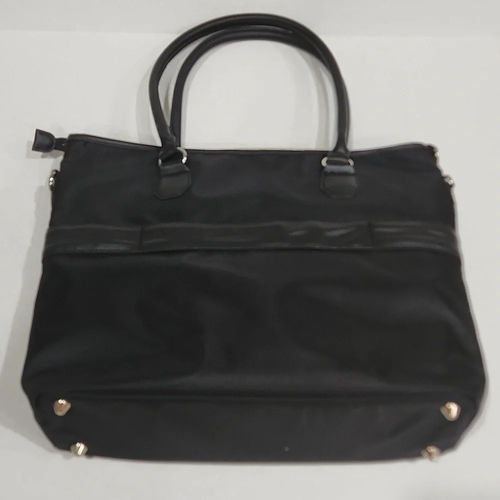 Kenneth Cole Black Quilted Chevron Laptop Travel Work Tote Bag NEVER USED